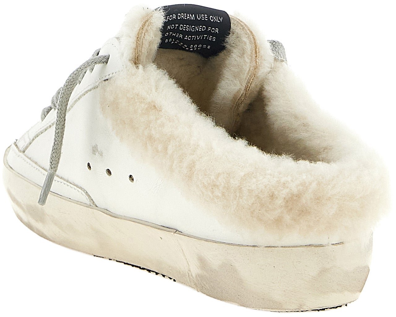 Golden Goose White Leather Slides