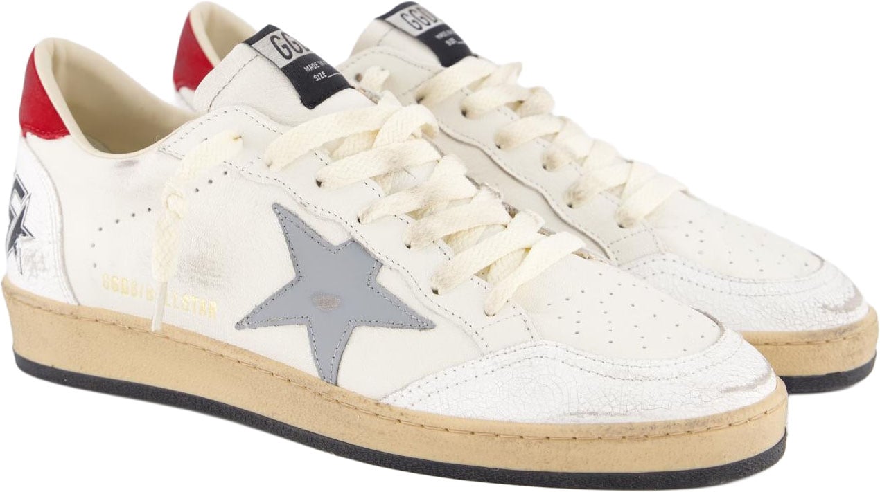 Heren Ball Star Sneaker Wit/Grijs