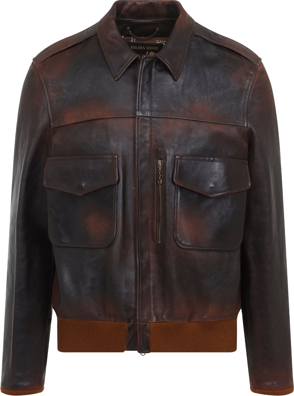 Golden Goose Leather Bomber Jacket