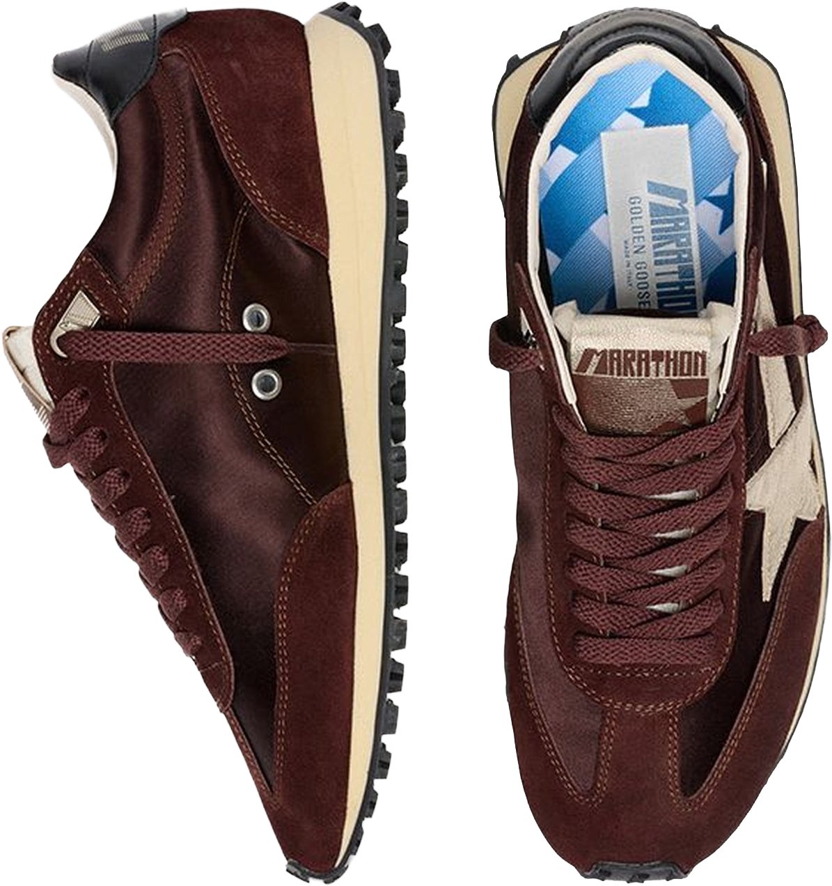 Dames Sneakers met vintage finish Bordeauxrood