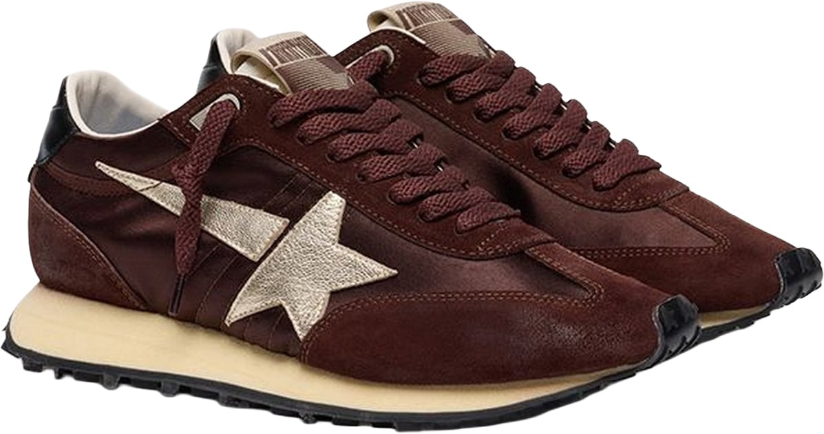 Dames Sneakers met vintage finish Bordeauxrood
