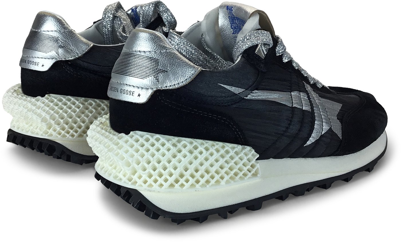 Low sneakers in fabric and suede