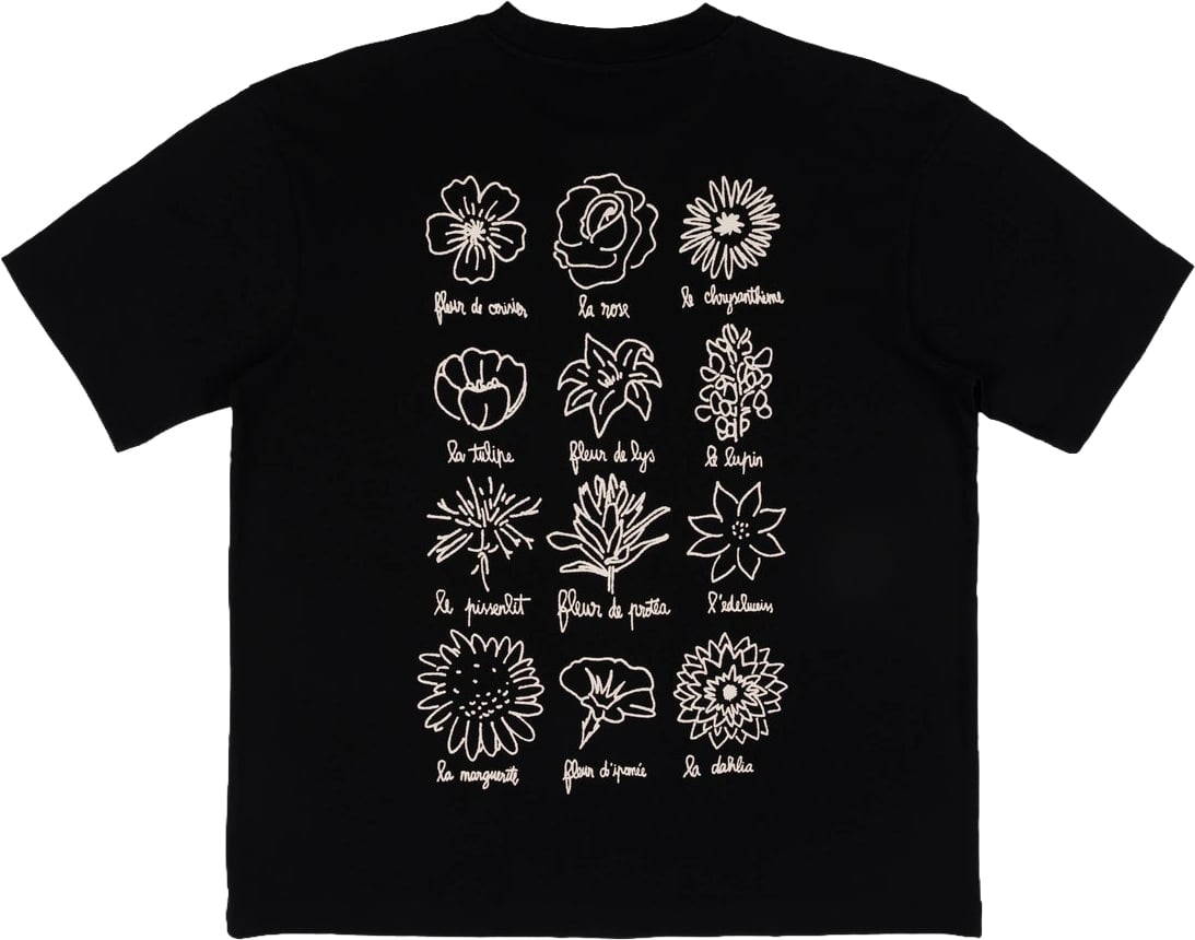 Goodies Sportive Le Fleuriste Tee Zwart