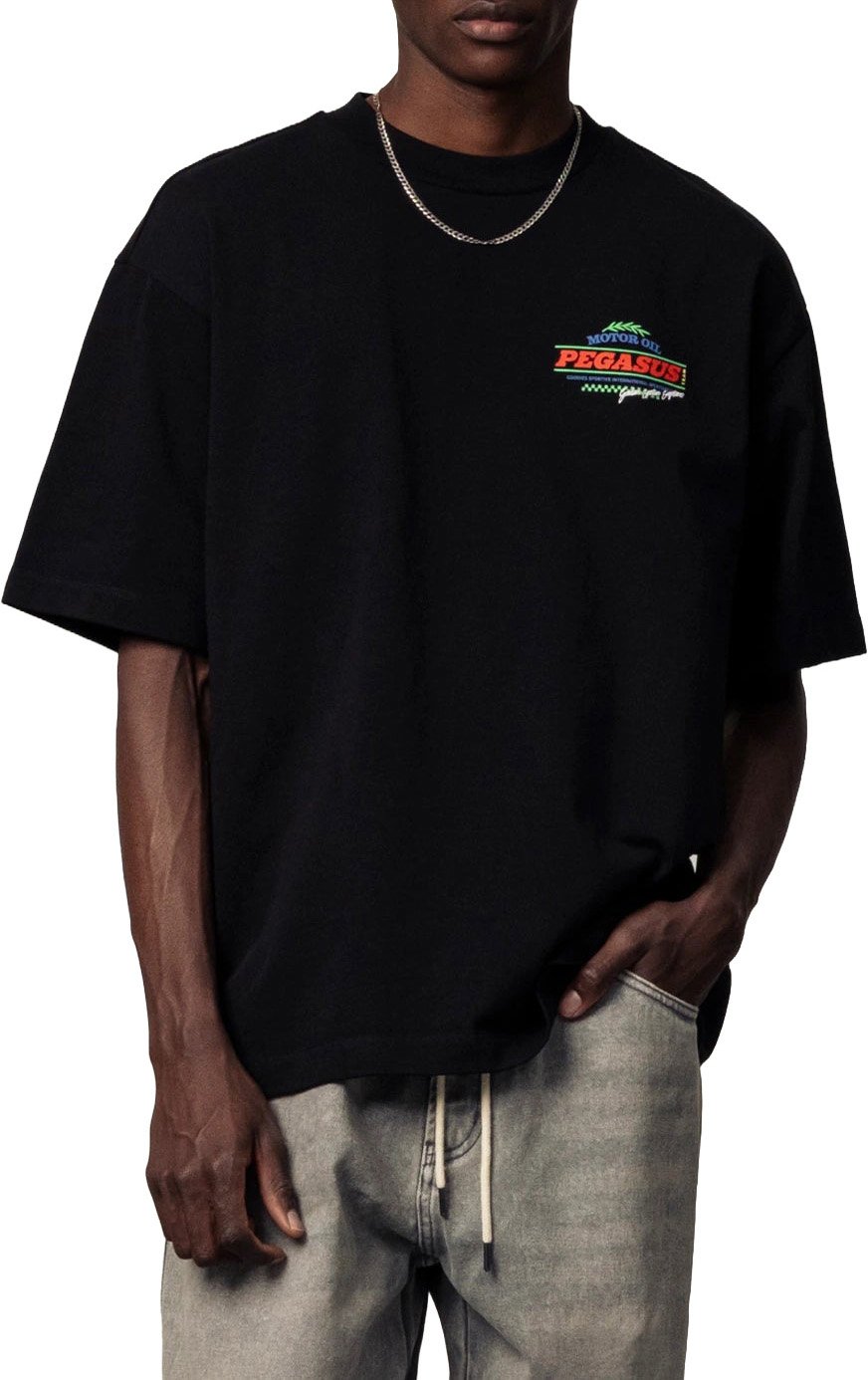Goodies Sportive Motor Oil Tee Zwart