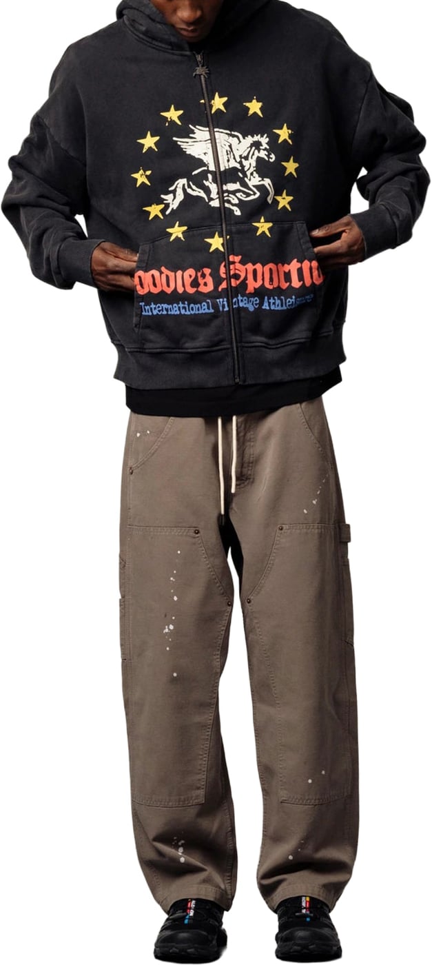 Goodies Sportive Pegasus Union Hoodie Washed Black