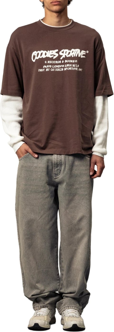 Goodies Sportive Records Longsleeve Bruin