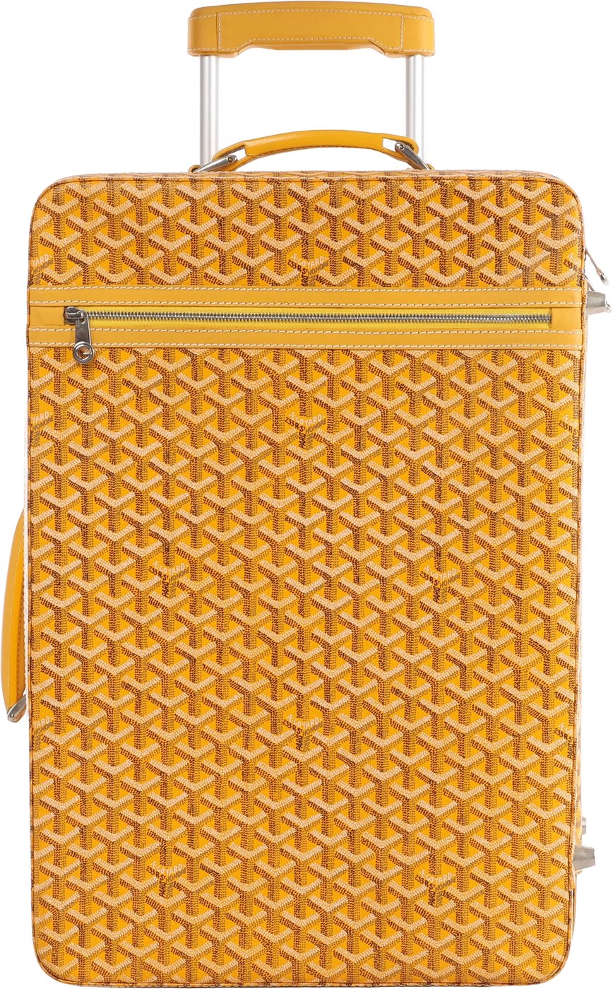 Goyard Trolle PM PVC & Leather Travel Bag in Yellow