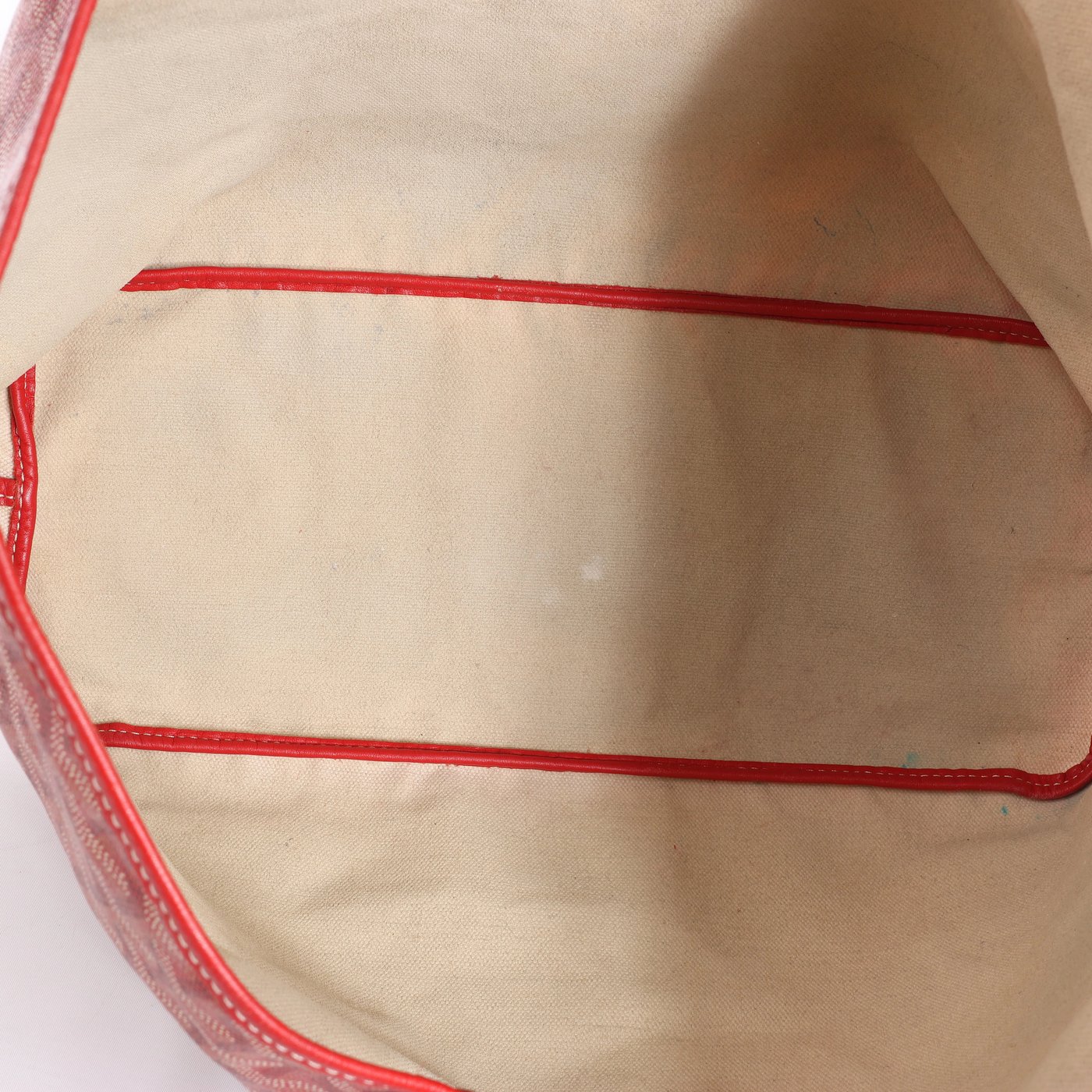 Goyard Saint Louis PM PVC & Leather Tote Shoulder Bag in Red