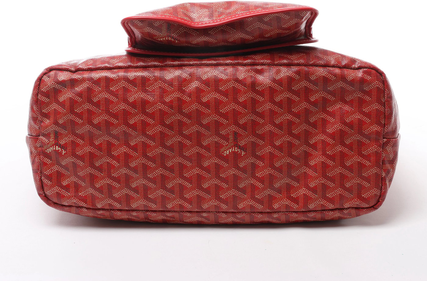 Goyard Saint Louis PM PVC & Leather Tote Shoulder Bag in Red