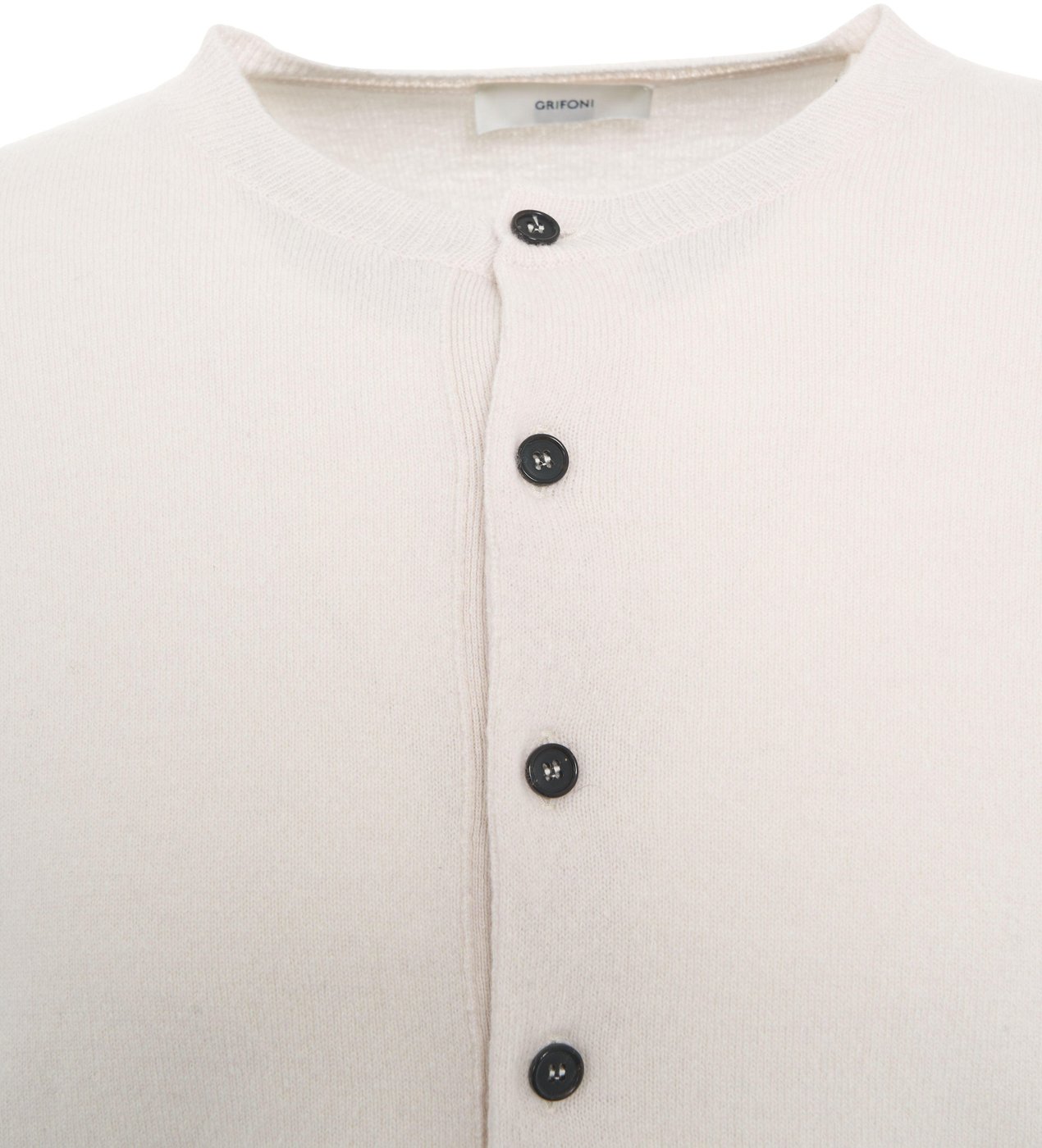 Sweater with button placket