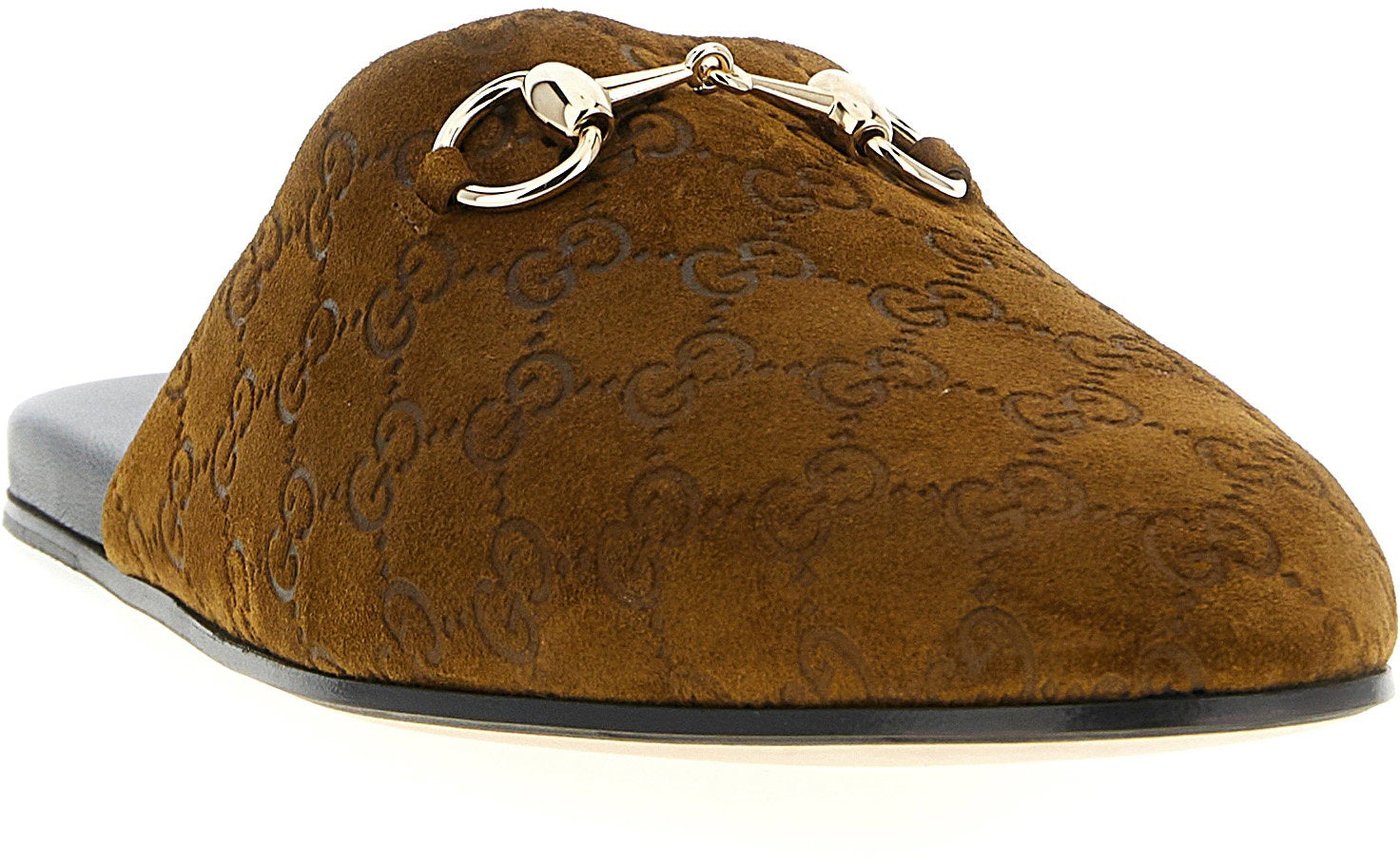 Gucci Sabot Suede Horsebit