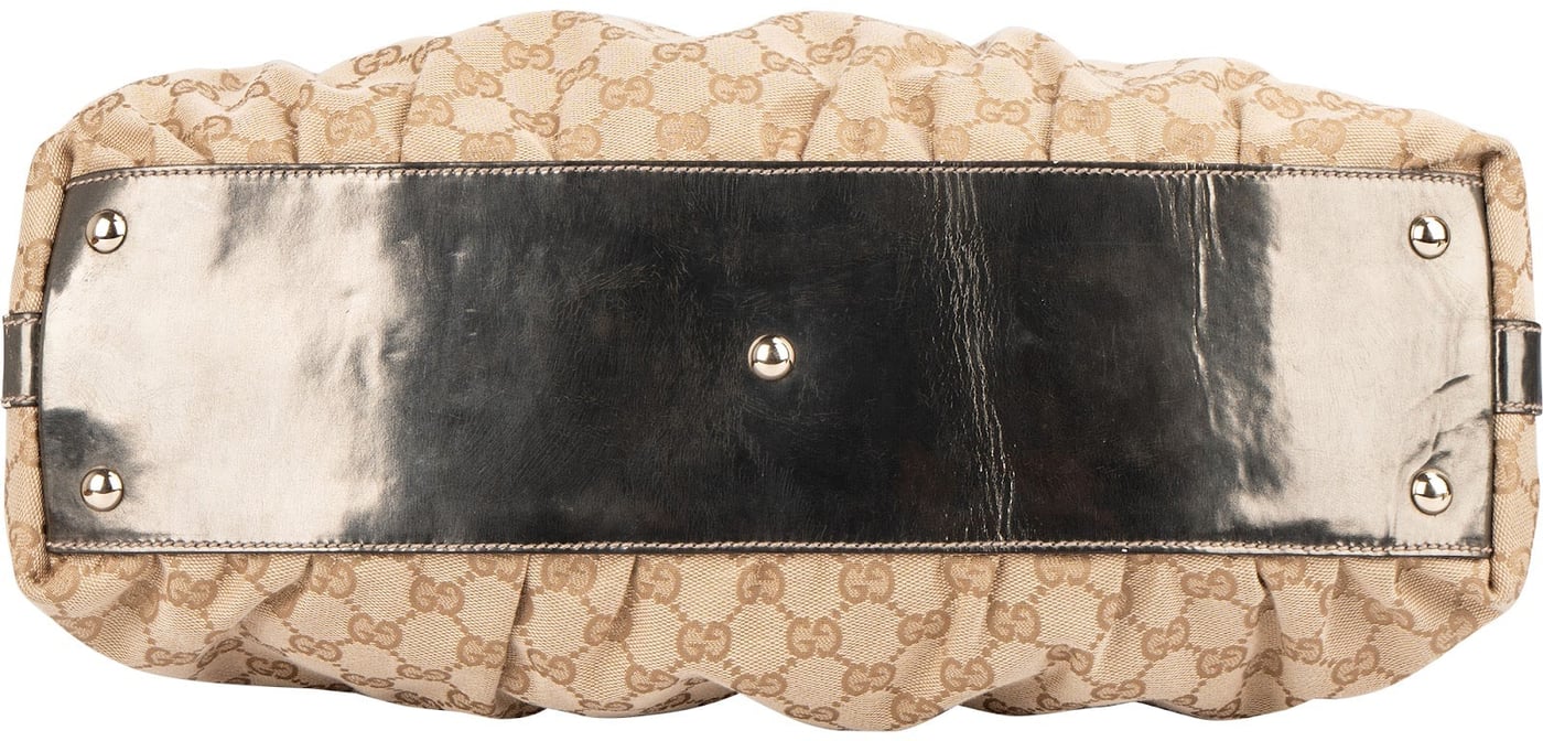 Gucci Monogram GG Bamboo Top Handle Handbag