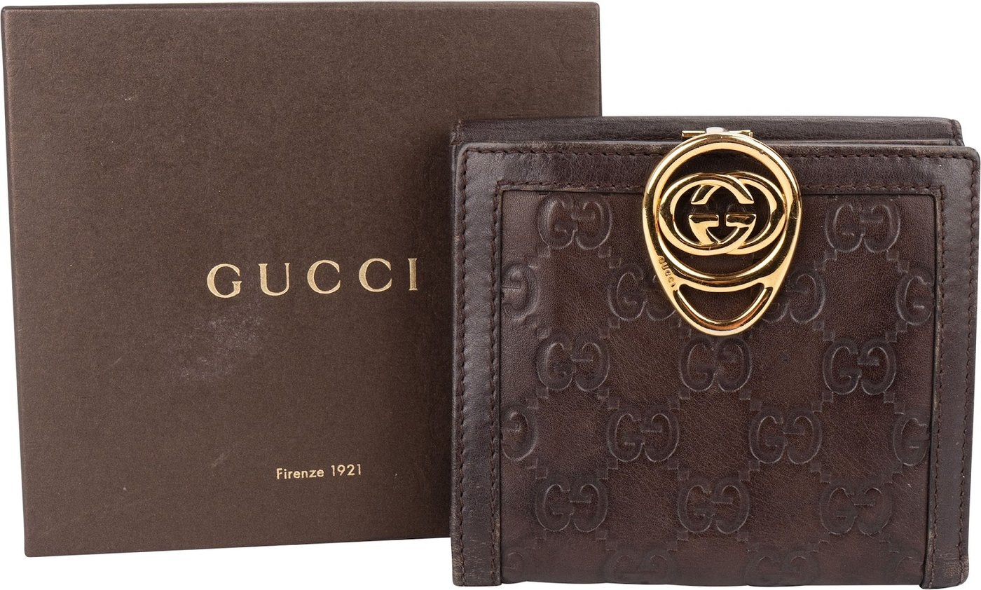 Gucci Guccissima Leather Interlocking GG Wallet
