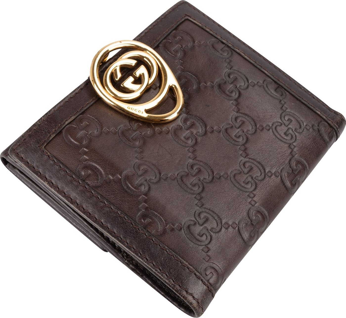 Gucci Guccissima Leather Interlocking GG Wallet