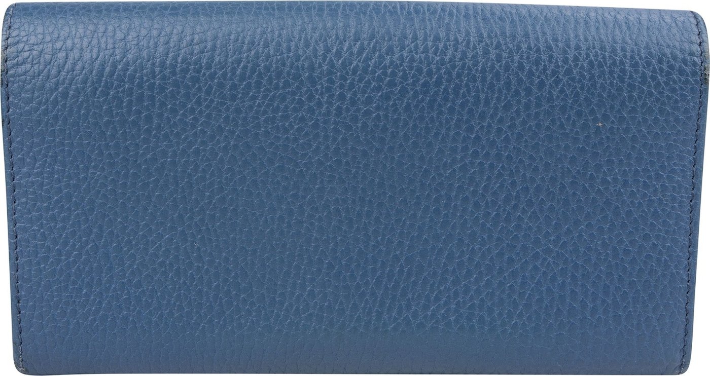 Gucci Pebbled Leather Interlocking GG Continental Wallet
