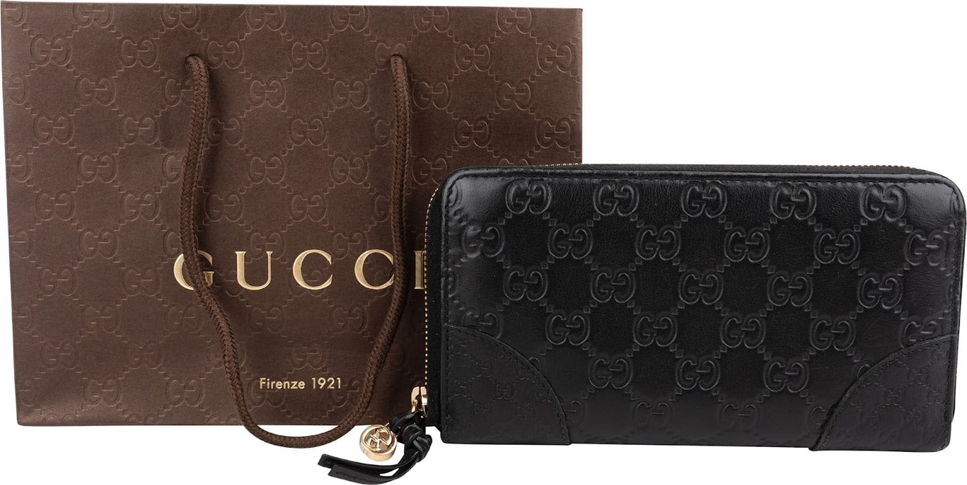 Gucci Guccissima Leather Zip Around Wallet