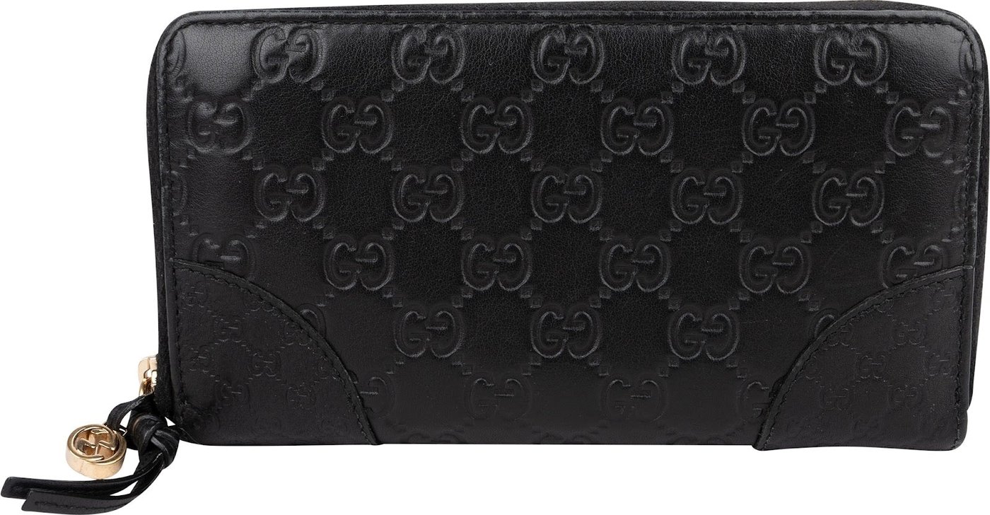 Gucci Guccissima Leather Zip Around Wallet