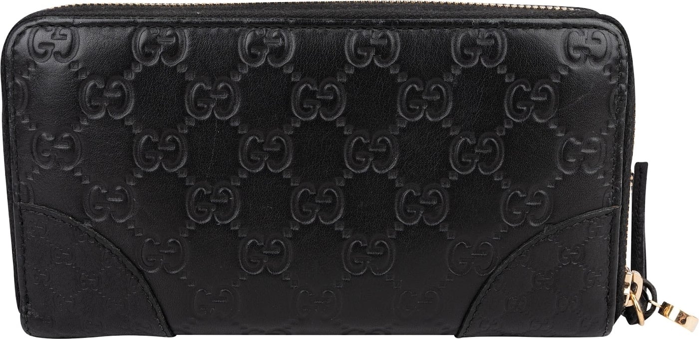 Gucci Guccissima Leather Zip Around Wallet