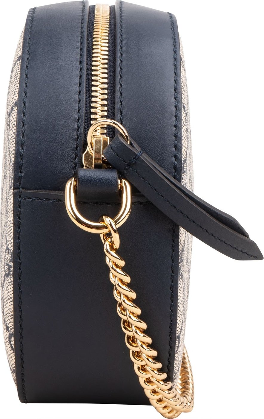 Gucci Monogram GG Supreme Small Oval Crossbody Bag