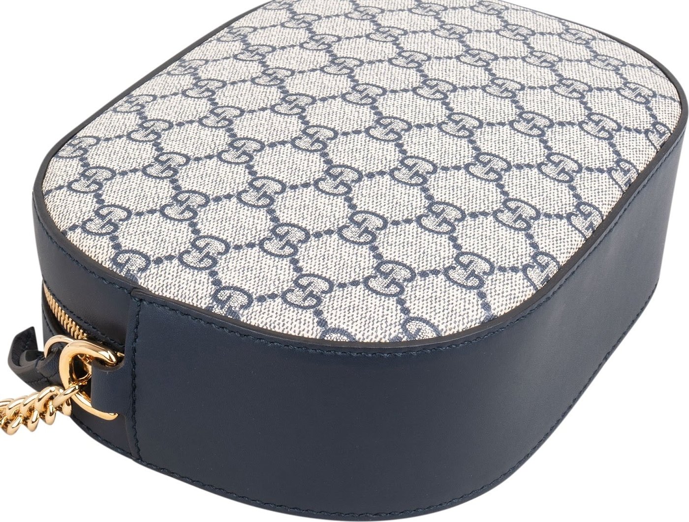 Gucci Monogram GG Supreme Small Oval Crossbody Bag