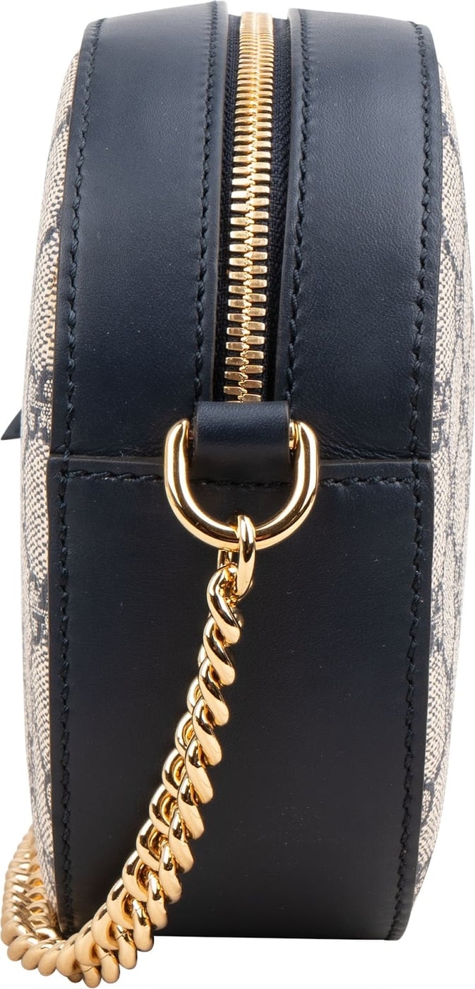 Gucci Monogram GG Supreme Small Oval Crossbody Bag