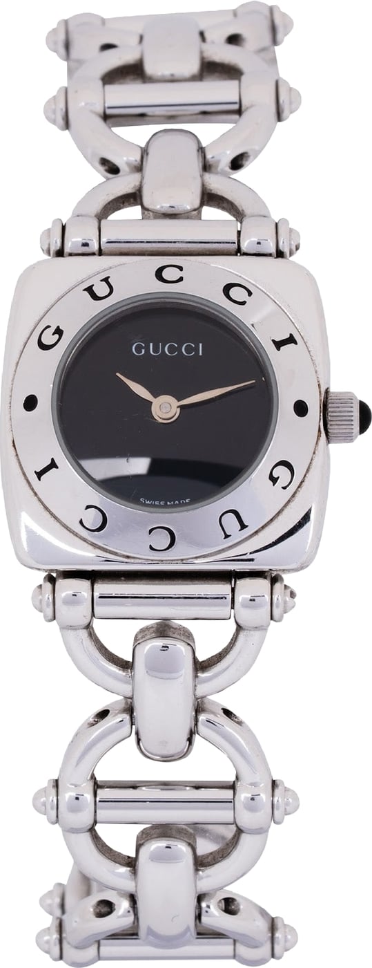 Gucci Silver Tone Chain Horsebit 6400L Woman Watch