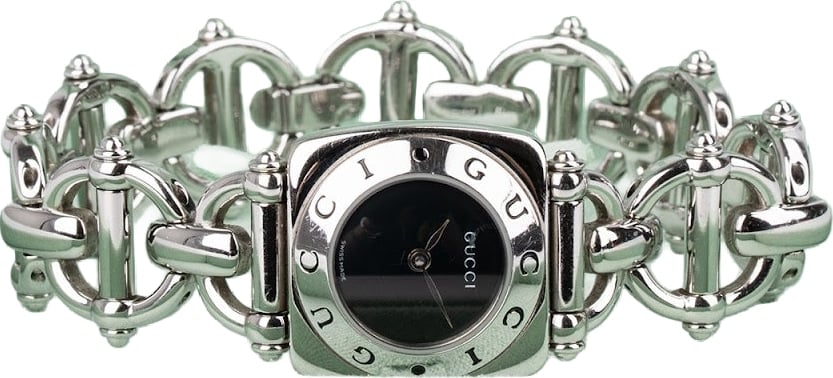Gucci Silver Tone Chain Horsebit 6400L Woman Watch