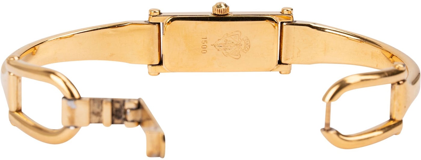 Gucci Gold Tone 1500L Bangle Woman Watch