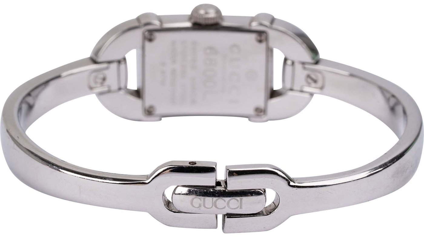 Gucci Silver Tone 6800L Bangle Woman Watch