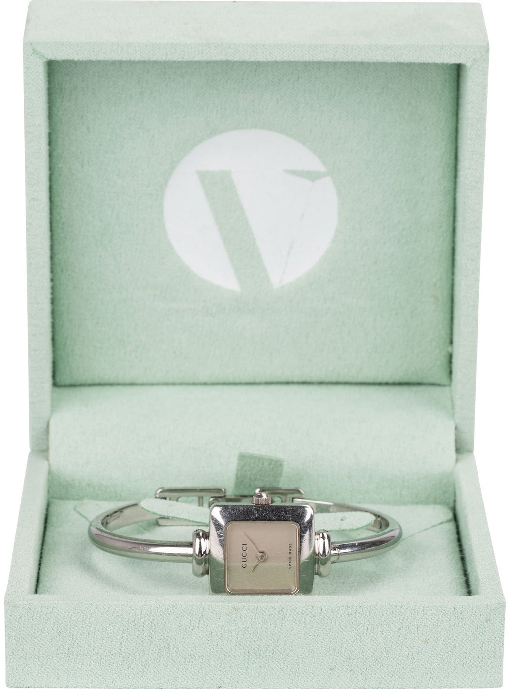 Gucci Silver Tone 1900L Bangle Woman Watch