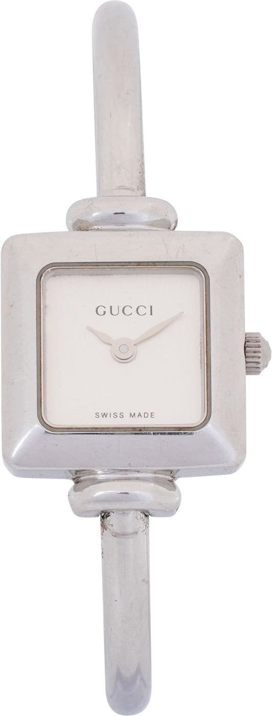 Gucci Silver Tone 1900L Bangle Woman Watch