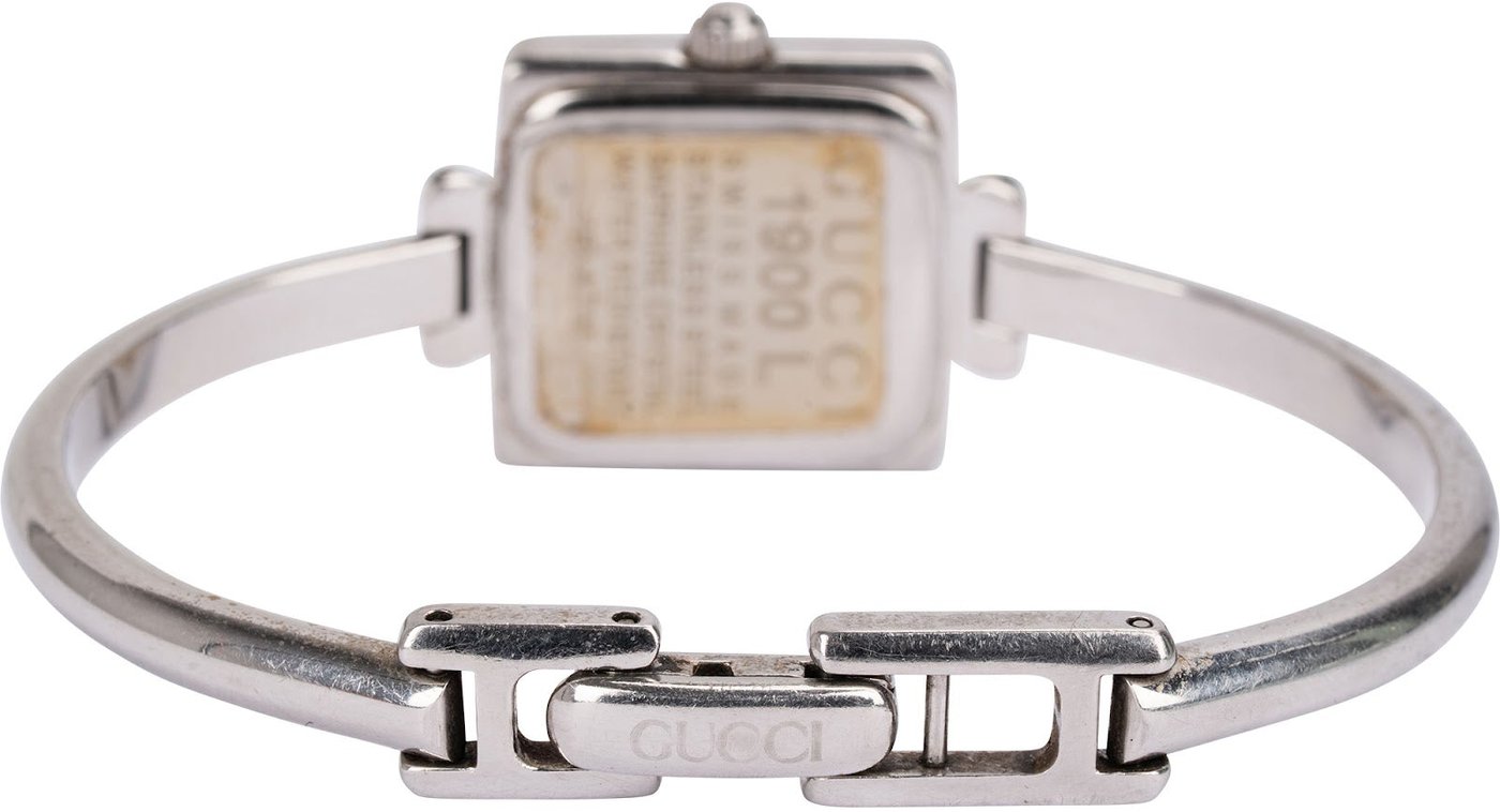 Gucci Silver Tone 1900L Bangle Woman Watch