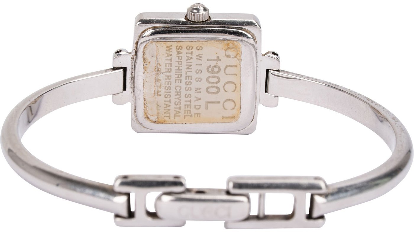 Gucci Silver Tone 1900L Bangle Woman Watch