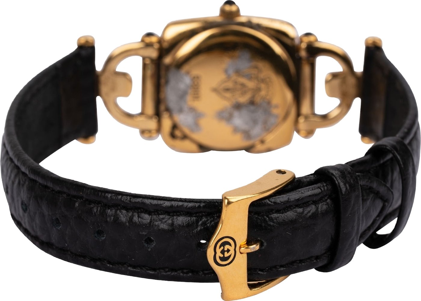 Gucci Gold Tone Horsebit Leather 6300L Woman Watch