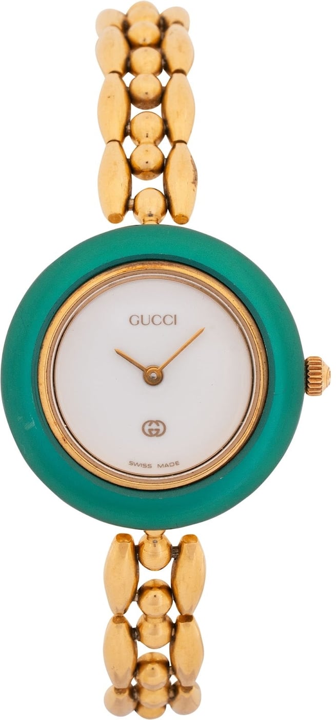 Gucci Gold Tone Change Bezel 11/12.2 Women Watch