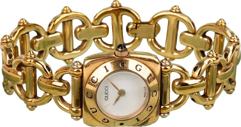 Gucci Gold Tone Horsebit 6400L Women Watch