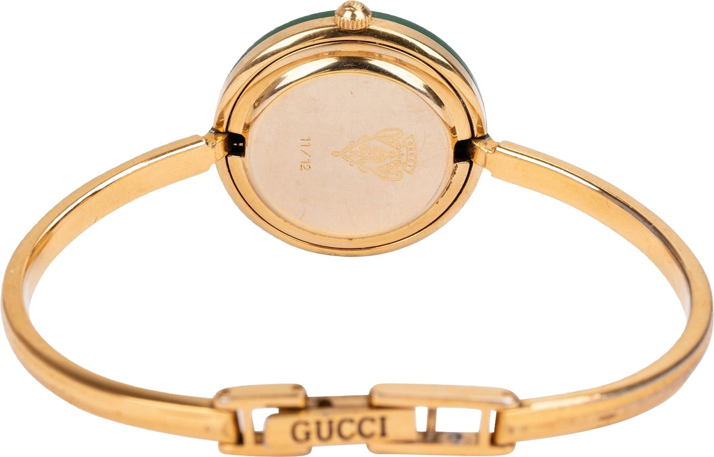 Gucci Gold Tone Change Bezel Bangle 11/12 Women Watch