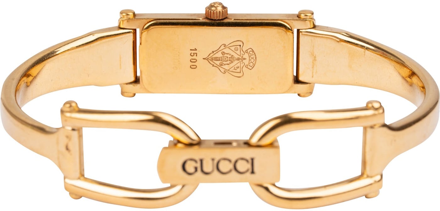 Gucci Gold Tone 1500L Bangle Woman Watch
