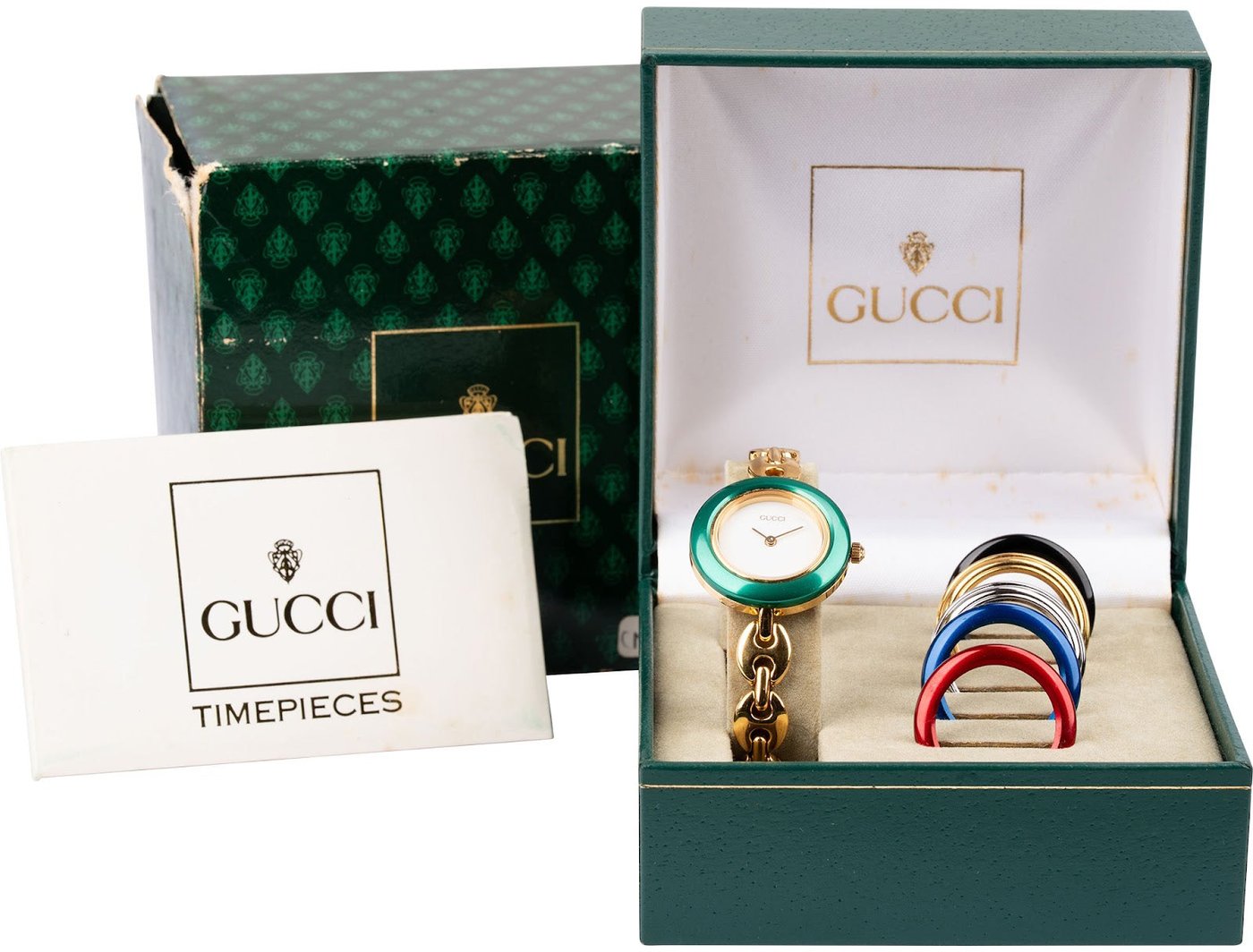 Gucci Gold Tone Change Bezel 11/12.2 Women Watch