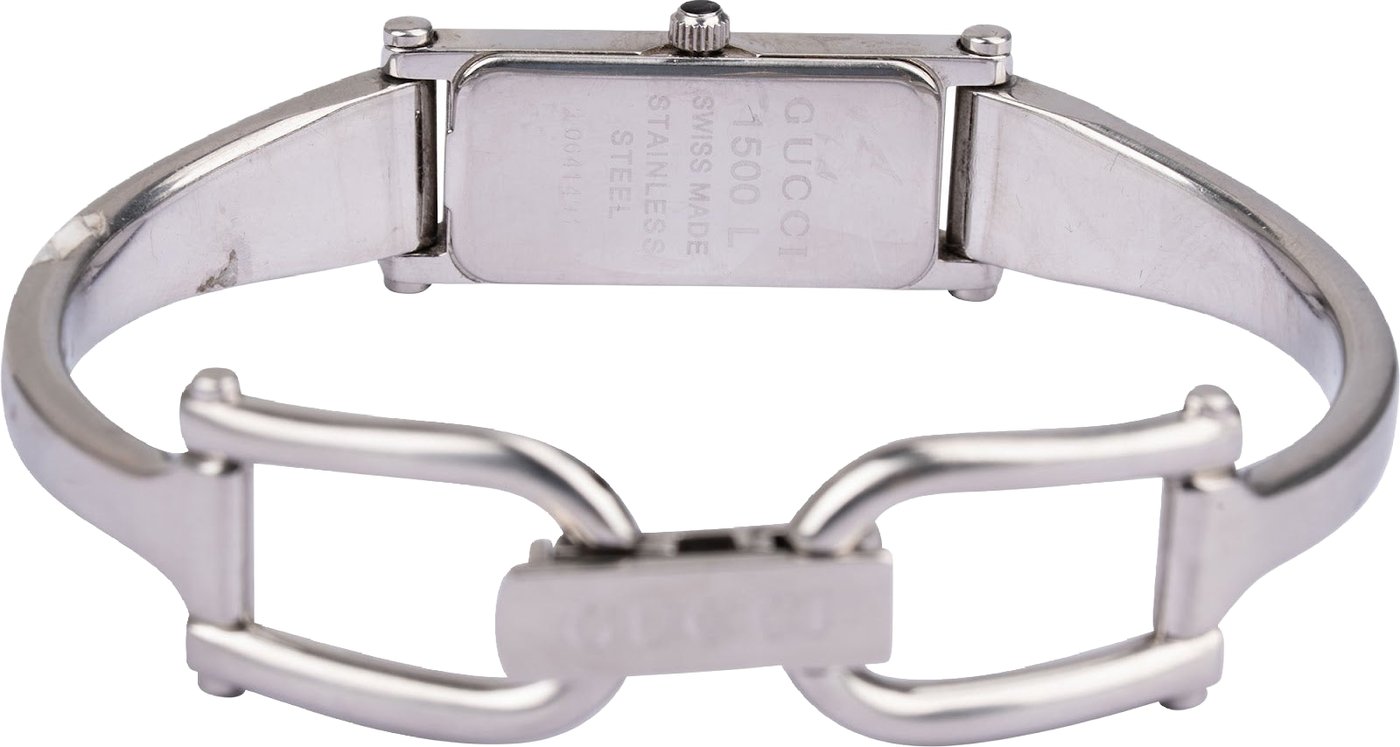 Gucci Silver Tone 1500L Bangle Woman Watch