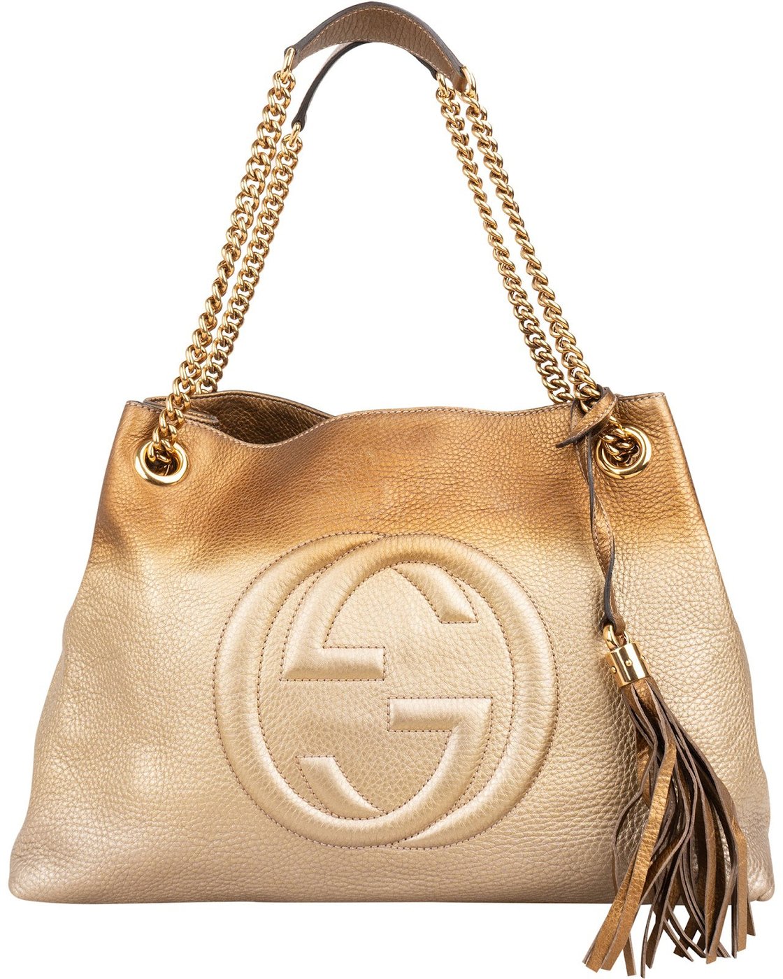 Gucci Bicolor Leather Soho Chain Tote Crossbody Bag