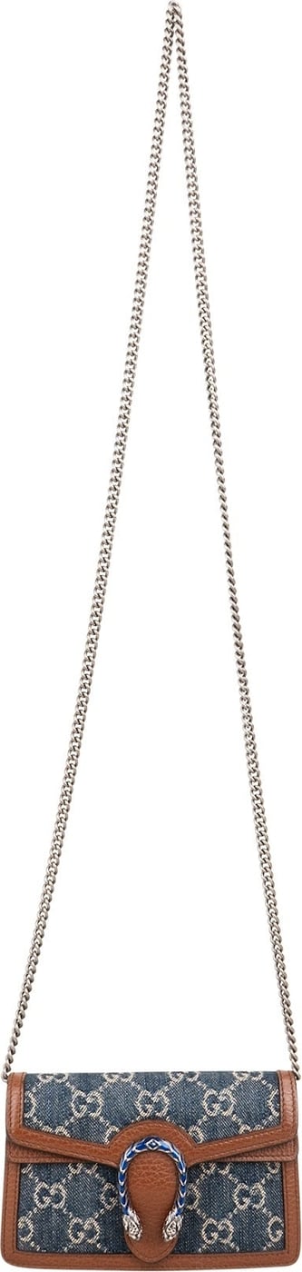 Gucci Monogram Denim GG Dionysus Super Mini Crossbody Bag