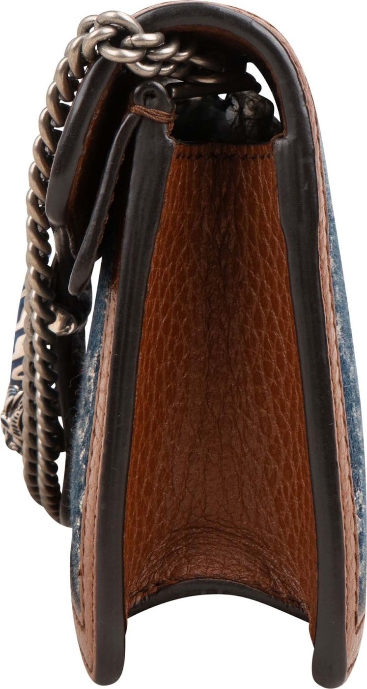 Gucci Monogram Denim GG Dionysus Super Mini Crossbody Bag