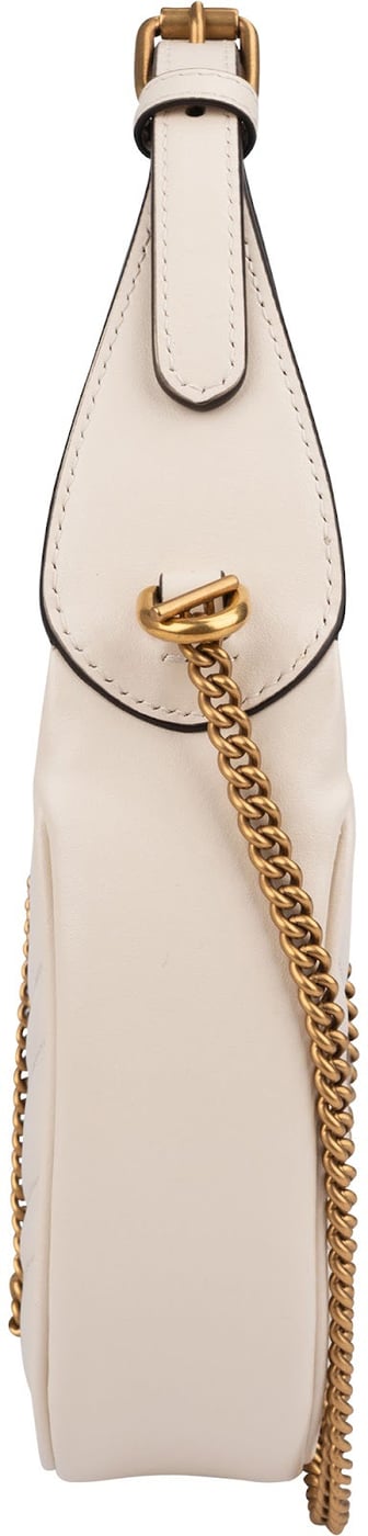 GucciQuilted Leather GG Marmont Half-Moon-Shaped Mini Shoulder Bag