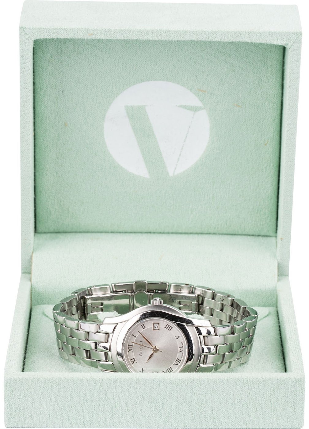 Gucci Silver Tone G-Class 5500L Woman Watch
