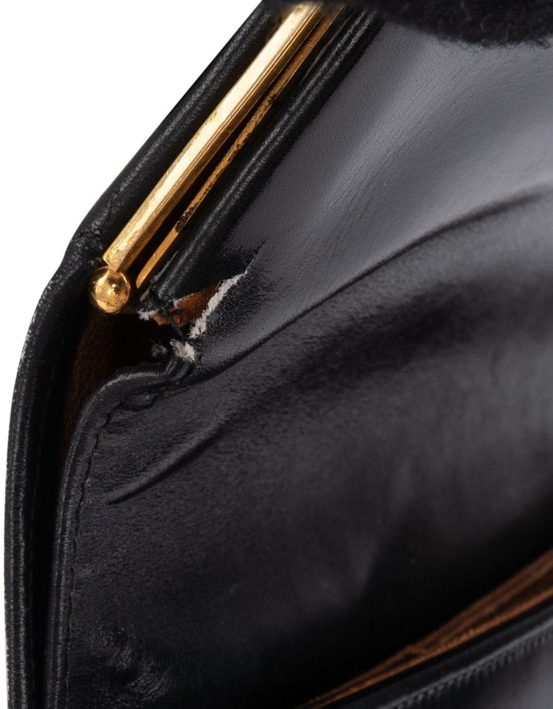 Gucci Black Leather Vintage Handbag