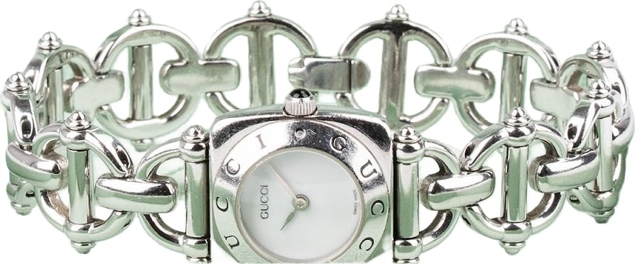 Gucci Silver Tone 6400L Marina Chain Watch