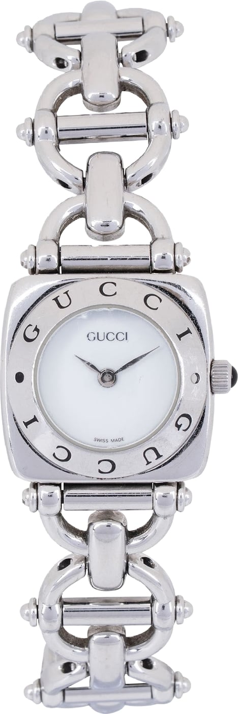 Gucci Silver Tone 6400L Marina Chain Watch