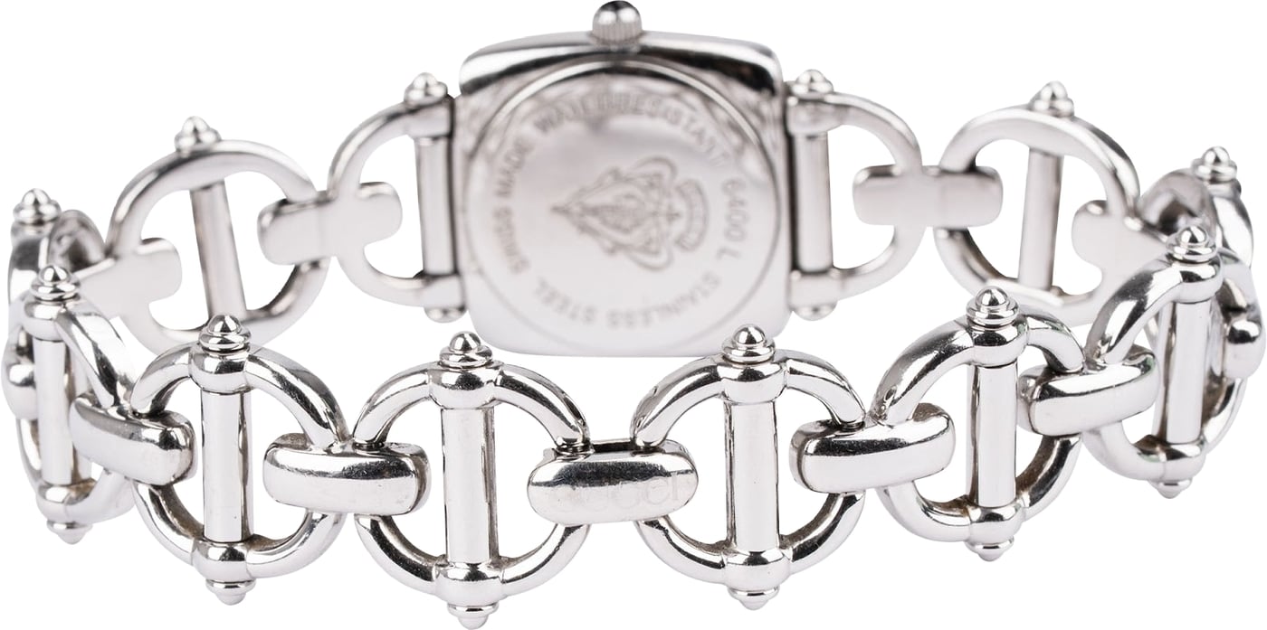 Gucci Silver Tone 6400L Marina Chain Watch