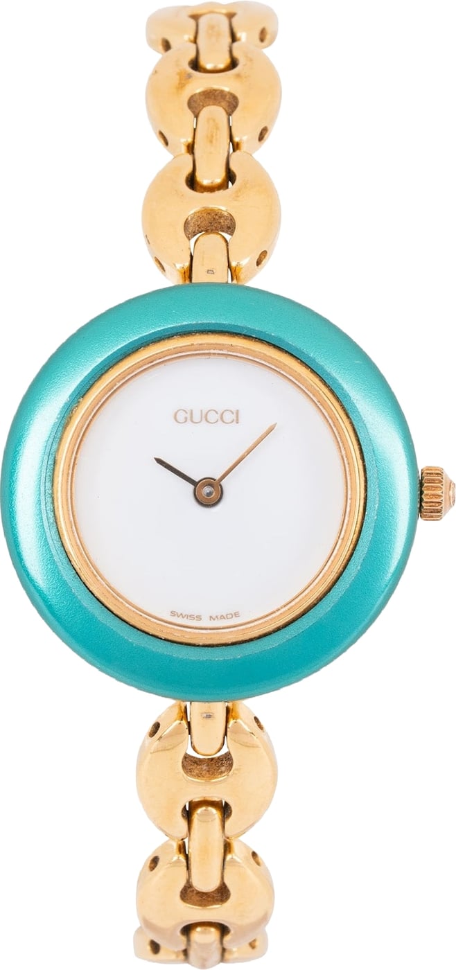 Gucci Gold Tone Change Bezel 11/12.2 Watch